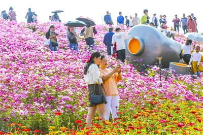 花海醉游人