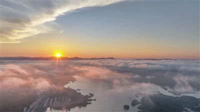旭日破雾 千岛如画